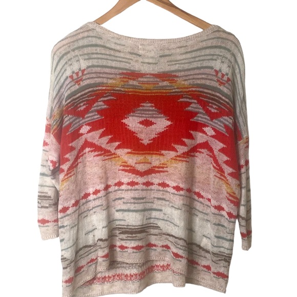 Denim & Supply Ralph Lauren XL Southwestern Aztec 3/4 Sleeve Linen Blend… - Picture 5 of 6